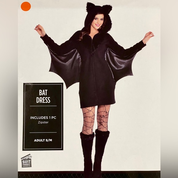 Women’s Black Bat Dress - Picture 1 of 1